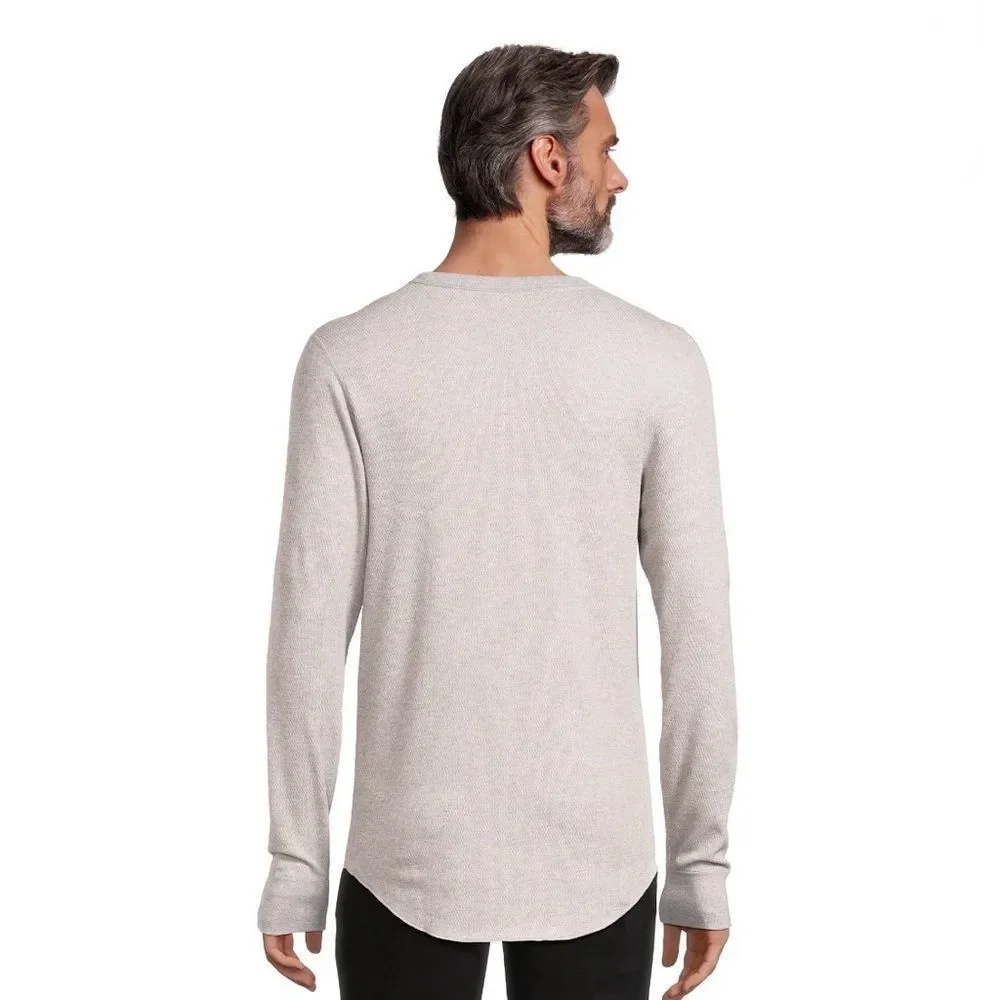 Mens Hanes Originals Raschel Reversible Knit Thermal Top & Bottom Size M